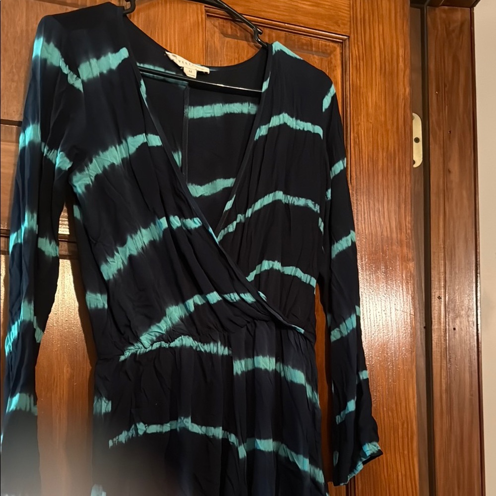 Blue and Teal Tie-Dye Romper